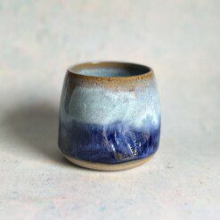 Handcrafted Ceramic Dimple Cup – Indigo Drift | Moonwake Collection