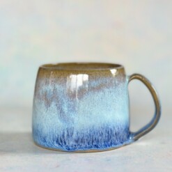 Alternative view of Handcrafted Ceramic Coffee Cup – Indigo Drift | Moonwake Collection