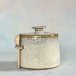Handcrafted Ceramic Lidded Jar with Spoon – Birchlight | Windsong Collection