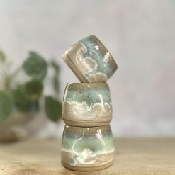 Handcrafted Ceramic Dimple Cup – Lichen Drift | Mosswood Collection