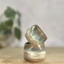 Handcrafted Ceramic Dimple Cup – Lichen Drift | Mosswood Collection